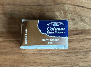 Winsor & Newton Cotman Watercolour Paint Whole Full Pan Burnt Umber 076 - Picture 1 of 4