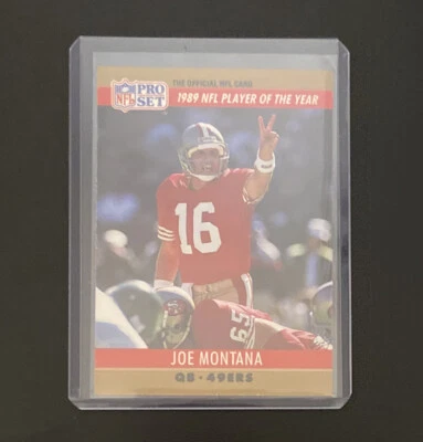 1990 Pro Set #2 Joe Montana (J.Kelly 3,521 Error Yards) MN/MT - Image 1 of 2