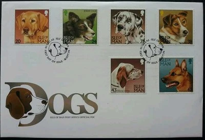 Isle Of Man Dogs 1996 Children Pets Animal Fauna (stamp FDC) - Image 1 of 4