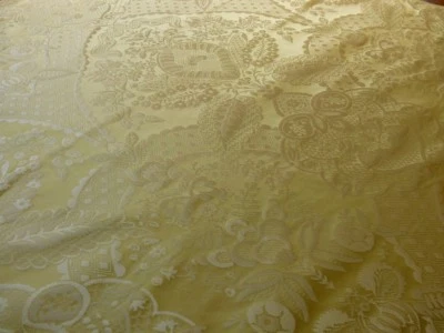 BY YD 100% SILK RENAISSANCE DAMASK "LEMON" YELLOW (105Lemon) - Image 1 of 4