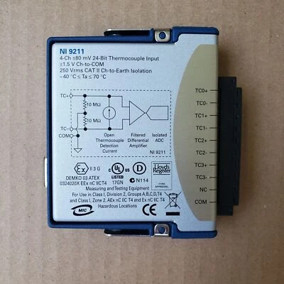 National Instruments NI 9211 NI-9211 cDAQ Temperature Thermocouple Input Module - Image 1 of 3
