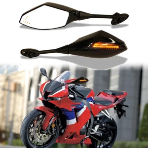 For Honda CBR600 F4i F4 F3 F2 RC51 CBR600RR Motorcycle Turn Signal Light Mirrors - Picture 1 of 11