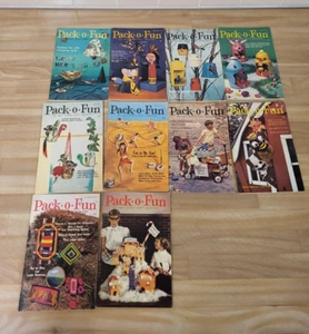 Vintage Lot of 10 Pack-O-Fun Scrap Craft Magazines 1977 Complete Set - Picture 1 of 9