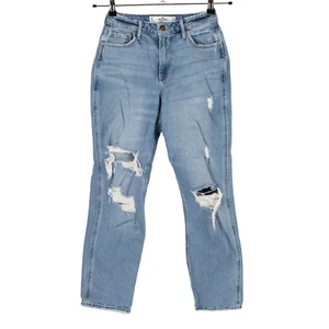 Hollister Curvy High Rise Mom Jeans Damen 1R 25 x 27 blau Baumwolle distressed - Bild 1 von 6