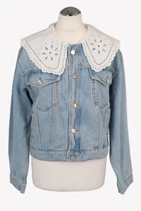 Claudie Pierlot Damen Jacke Gr. 36 Blau Baumwolle Einfache Jacke Jacke - Bild 1 von 5