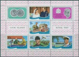 Cook Islands 1971 SG350 Royal Visit MS MLH - Bild 1 von 1