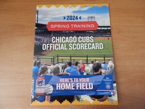 CHICAGO CUBS MLB 2024 OFFIZIELLE SCORECARD FRÜHLING TRAINING MESA ARIZONA SOUVENIR - Bild 1 von 3