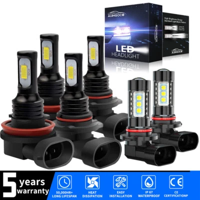 Faros delanteros LED altos/bajos y antiniebla para 2013 2014 2015 RAM 1500 2500 3500 EE. UU. Foto 1 de 4