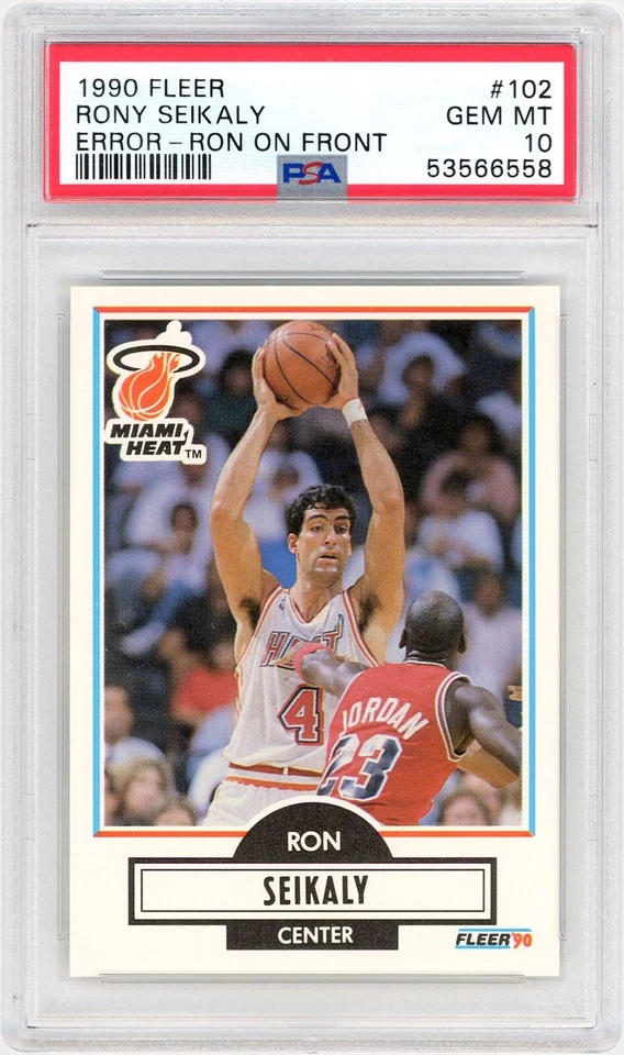Fleer #102 1990-91 Michael Jordan / Rony Seikaly / PSA 10 GEMA COMO NUEVO *6558 Foto 1 de 1