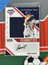 2020 Panini USA Stars & Stripes BB Silhouettes Signatures Jerseys Jason Savacoo