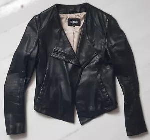 tigha Lederjacke 9210151 Gr. M schwarz NEU ohne Etikett - Bild 1 von 7