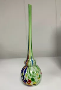 Mehrfarbige Glasvase ~ 12 Zoll hoch ~ lustig und funky ~ toller Retro-Look ~ psychedelisch - Bild 1 von 8
