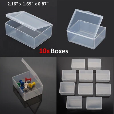 10x PCS Small Plastic Storage Container Box Ear Plugs Holder Screws Jewelry Pins - Image 1 of 4