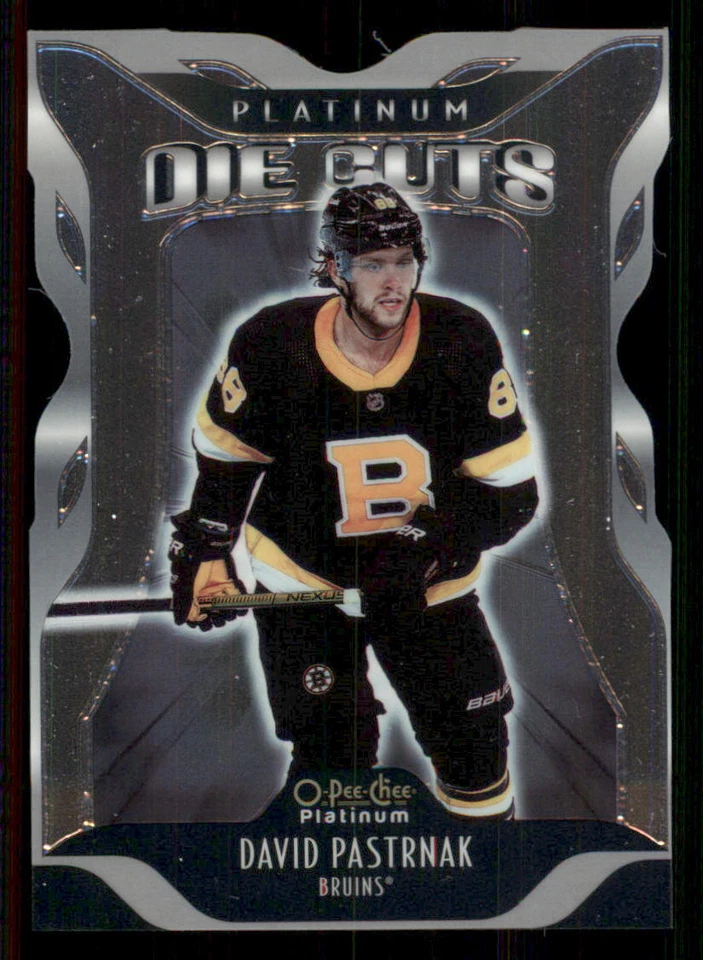 2021-22 O-Pee-Chee Platinum Platinum Die Cuts #DC6 David Pastrnak - Image 1 of 2