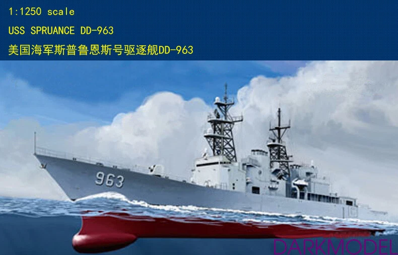 Hobby Boss Models 82504 USS Spruance Dd-963 1 1250