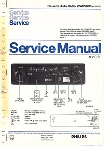 Philips Original Service Manual für 22 AC 580 CAR - Bild 1 von 1