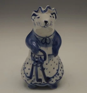 GZHEL VINTAGE PORCELAIN MOUSE WITH KEYS FIGURINE - Picture 1 of 5