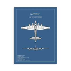 Stampa su Tela su Carta Poster o Quadro Rogan Mark BP B17 FlyingFortress - Picture 1 of 2