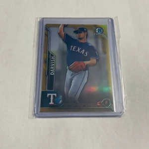 F82594 2016 Bowman Chrome Gold Refractors #47 Yu Darvish/50 RANGERS - Picture 1 of 1