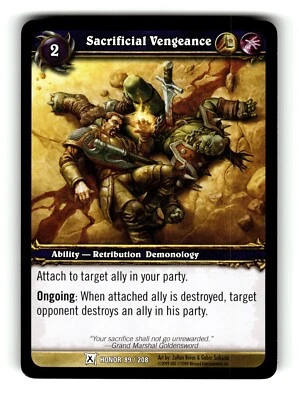 World of Warcraft TCG Fields of Honor Trading Card Sacrificial Vengeance #89 C - Image 1 of 4