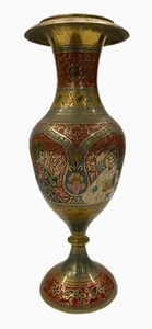Hand Crafted Brass Art Collectible Vase Home & Office Décor Gift Item - Picture 1 of 4