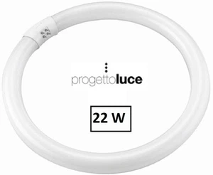 LAMPADA NEON CIRCOLARE 22W LUCE FREDDA BASSO CONSUMO RISPARMIO ENERGETICO - Foto 1 di 1