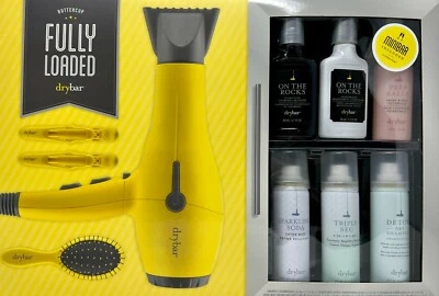 NEW Drybar Yellow Buttercup Blow Dryer Fully Loaded Minibar 9PC Holiday Gift Set - Image 1 of 2