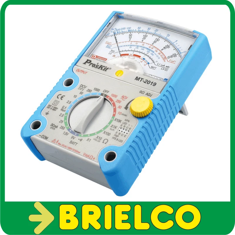 MULTIMETRO POLIMETRO TESTER ANALOGICO ZUECO Y ATRIL DE PROTECCION PROSKIT BD4635 - Imagen 1 de 1