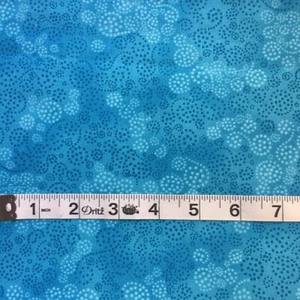 MDG Turquoise Blue Water Tones Swirling Dots 100% Cotton Fabric 26 inches - Picture 1 of 1