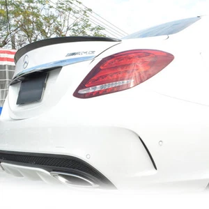 Painted Black For MERCEDES BENZ C W205 4DR A-Type Trunk Spoiler C63 sport - Picture 1 of 4