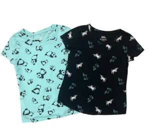 Justice Girls Short Sleeve T Shirt Size 12 Lot of 2 - Picture 1 of 2