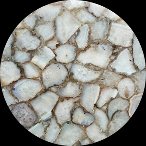 18 "Agate Stones Side Table Top/ Agate Counter Tops Trabajo hecho a mano Decoración del hogar - Imagen 1 de 1