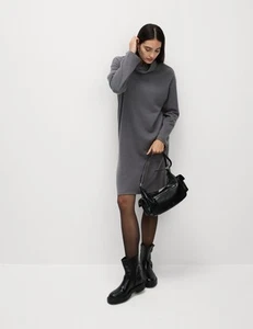 Marks & Spencer Womens Grey Synthetic Jumper-dress Mini Dress - M&S - Picture 1 of 12