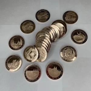 Lotto di 26 tondi Franklin in bronzo massiccio come nuovi foto storiche da collezione belle - Foto 1 di 9