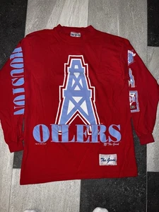 The Game Vintage Houston Oilers NFL Long Sleeve Shirt Mens Size Medium - Picture 1 of 4