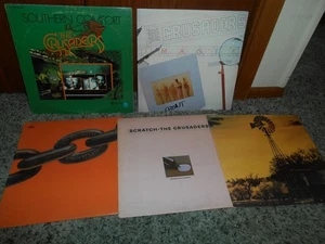 Lot 5 Vintage CRUSADERS RECORDS Free As the Wind Chain Rection Scratch Jazz Funk - Picture 1 of 12