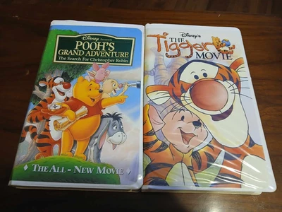 The Tigger Movie VHS 2000 Disney Clamshell POOHS GRAND ADVENTURE LOT **TESTED** - Image 1 of 4