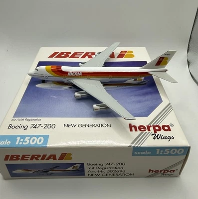 Herpa Wings 1:500 Iberia 747-400 - Immagine 1 di 3