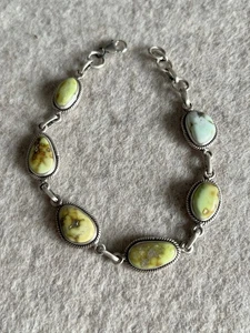 Palomino Turquoise Link Bracelet Sterling Silver .925 - Picture 1 of 2