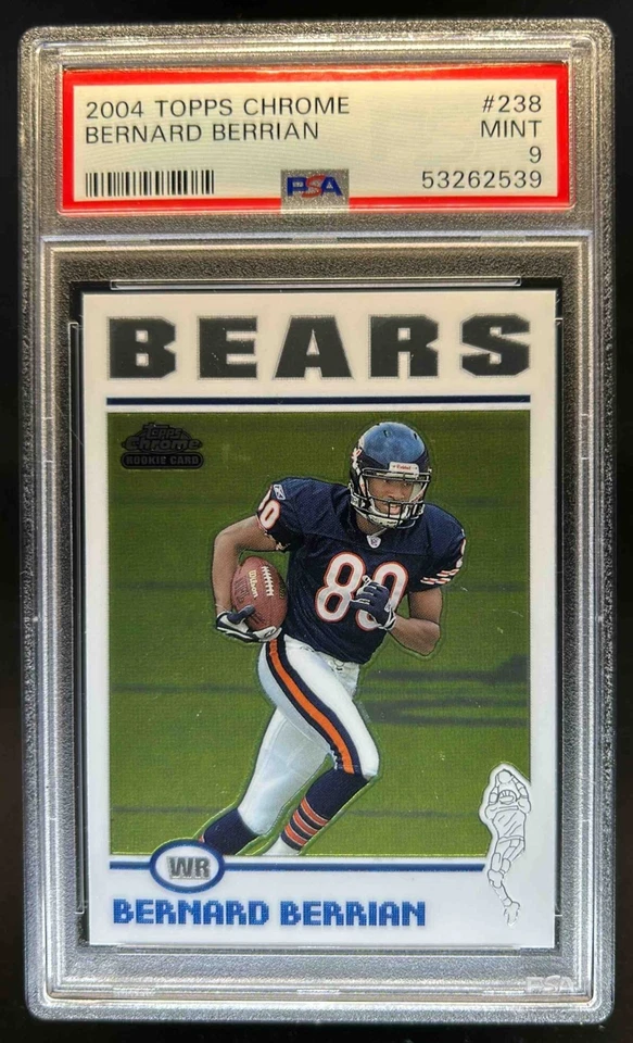 2004 Topps Chrome Bernard Berrian Rookie RC #238 Bears PSA 9 - Image 1 of 2