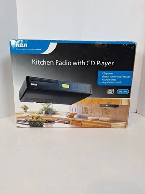 2009 RCA SPS3200 Kitchen Radio CD Player Black Lightweight New - Image 1 of 4