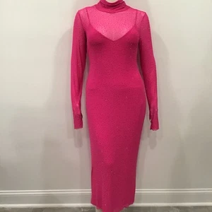 Afrm Shailene' Rollkragenkleid rosa Strass Kristalle Größe 1X verkauft auf Revolve - Bild 1 von 23