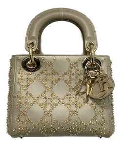 Christian Dior Lady Dior Mini Hand Bag Cannage Calfskin Embroidery #864 - Picture 1 of 21