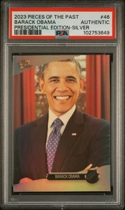2023 Pieces Of The Past Presidential Edition Barack Obama #46 Refractor PSA Aut - Bild 1 von 3