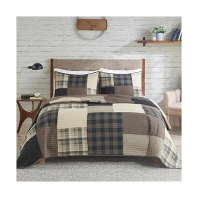 Woolrich Winter Hills Reversible Quilt Set - Cottage Styling Reversed to Soli... - Image 1 of 4