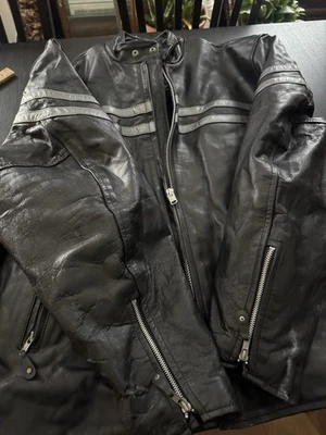 Chaqueta de Motociclista Barney’s NY Vintage Cuero GRANDE Moto Punk Talla 54 Foto 1 de 4