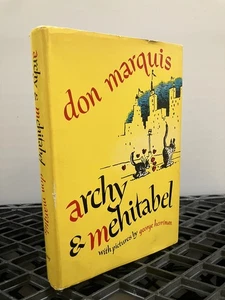 Archy & Mehitabel by Don Marquis 1930 illustrated George Herriman Rare HC DJ - Imagen 1 de 2