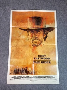 Original 1985 PALE RIDER Movie Poster Folded 27x41 Clint Eastwood - Picture 1 of 17