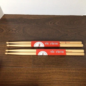 2 Sets/Pairs VIC FIRTH Hickory American Classic 5B Wood Tip Drum Sticks NEW - Picture 1 of 4