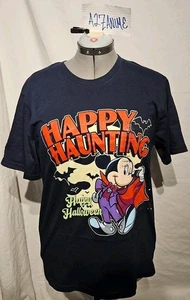 New, Disney Mickey Mouse Happy Haunting Halloween T-shirt Sz Large - Bild 1 von 5